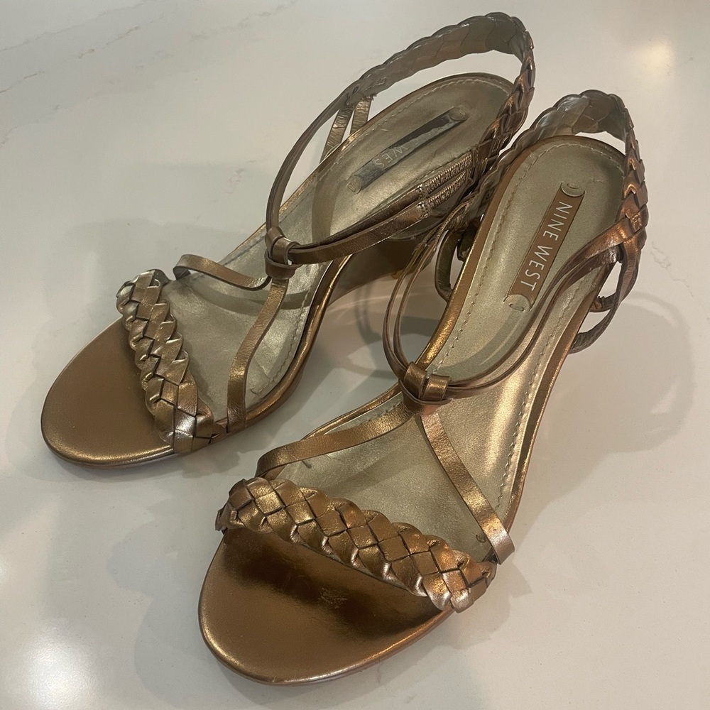 Nine West Women's Metallic Bronze Sandals